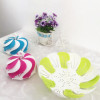 Foldabe plastic fruit plate Flexible fruit bowl Extendable dish