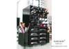 Black Spinning Tower Acrylic Makeup Organizer Drawers With Two Side Pockets