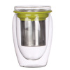 300ml Double Layer Borosilicate Glass Cup With Stainless Steel Infuser