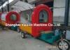 Red And Yellow Outdoor Fast Food Cart For Snaking Mobile Caravan