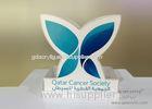 Custom Angel Batterfly Acrylic Charity Coin Collection Boxes For Church / Hospital