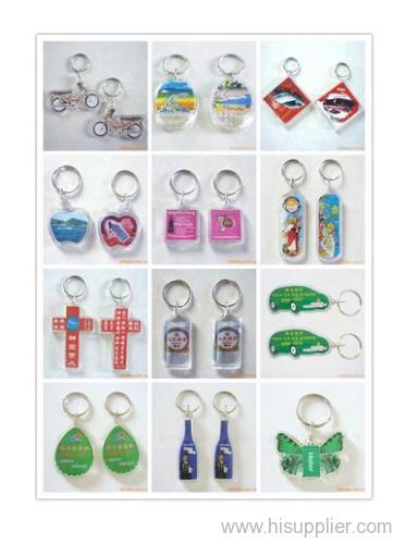 Cheap Customize promotion acrylic photo keychain/custom keychain maker/round clear acrylic keychain