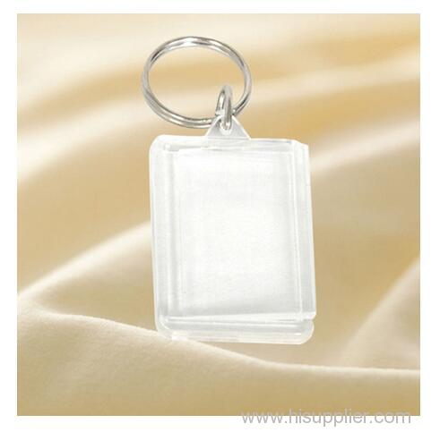 promotional clear custom blank souvenir plastic photo frame key chain picture insert logo plastic keyring acrylic