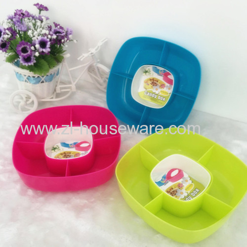 Plastic candy plate plastic tray for fruit nut snack candy
