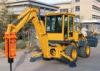 Small Hydraulic Backhoe Loader With Hammer Double Pumps Confluence 50KW Power WZ25-20