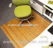 Rectangular Wood PVC Low Pile Carpet Chair Mat / Office Floor Protection Mats