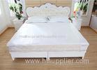 White Cotton Twin Mattress Cover Waterproof / Organic Mattress Cover