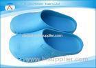 Unisex Blue Anti-slip Waterproof EVA Nursing Slippers in Experimental Room