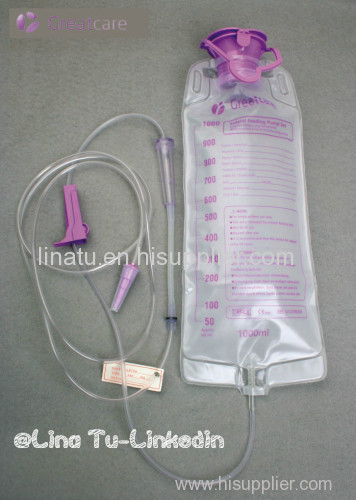 CE/ISO Approved Disposable Medical Digestive Enteral Feeding bag set with pump and gravity type
