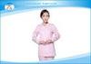 White And Pink Stretch Cotton Stylish Scurbs Medical Uniforms For Women