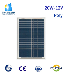 20W 12V Polycrystalline Solar Panel
