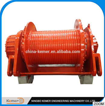 Winch/ Hydraulic winch/ Free Fall Hydraulic Winch With 10-500KN Pulling Capacity / 1 ton-50 ton hydraulic winch