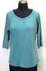 Lady's summer wear knit T-shirt