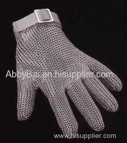 cut resistant gloves/industry gloves/Chainmail mesh gloves
