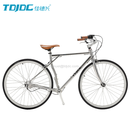 Subvertion Style TDJDC #304 Stainless Steel 700C Chainless Shaft Drive Road Bicycle With SHIMANO Inner 3-Speed