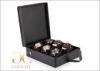 Carbon Fiber Watch Box/ Black Leather Watch BoxFor Storage