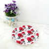Festival holiday Porcelain fruit plate print candy snack fruit dish plastic nuts tray round shape