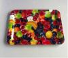 Festival holiday Porcelain fruit plate print canndy snack fruit dish plastic nuts tray rectangle shape
