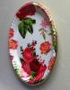 Festival holiday Porcelain fruit plate print candy snack fruit dish plastic nuts tray oval shape