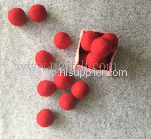 wool dryer balls for red cloth