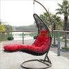 Colorful rattan hammock with cushions outdoor wicker hammocks