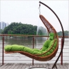 Patio brown wicker material hammock rattan hammock