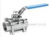 Q11F 2000 PSI 3 Piece Heavy Stainless Steel Ball Valves With Blue / Red Handle