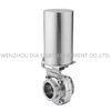 Full Port 2.5&quot; Sanitary SS304 Triclover Pneumatic Butterfly Valve For Water Industry