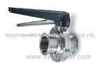 SS304 BS Standard Clamp End Sanitary Butterfly Valves with Plastic Handle 12 Positions