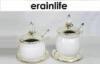 Tea Maker Kettle Covered Sugar Bowl Zinc Material With Ceramic Bowl