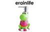 Frog Kids Polyresin Bathroom Lotion Dispenser Green Pink Animal Shape