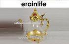 Glass Coffee Tea Pot Gold Color House Decorating Ideas ERCT-20