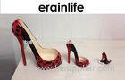 Environmental High Heel Shoe Wine Bottle Holders / Opener / Cork Leopard Painted