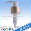 Shampoo bottle lotion pump with smooth metal collar