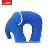 Custom Child Travel Neck Pillow Blue Elephant Shaped With Neoprene