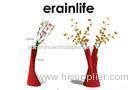 Red Polyresin Vase Home Decorating Accessories For Beautiful Flower