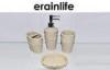 Beige Color Sea Ocean Series Sandstone Bathroom Accessories / Modern Bathroom Accessories Sets