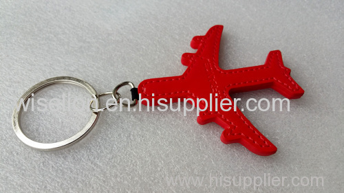 custom PU leather / genuine leather / full grain leather zinc alloy metal key holder keychain 1