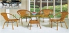 White wicker table chair set furniture green soltuions