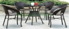 Outdoor rattan dining table chair set furniture new design