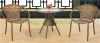 Brown color rattan wicker table chair furniture solutions