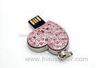 Pink Diamond USB Memory Stick Heart Shaped Flash Drive Personalised