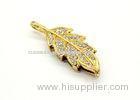 Gold Diamond Jewelry Usb Flash Drive USB 2.0 Interface Leaf Shape