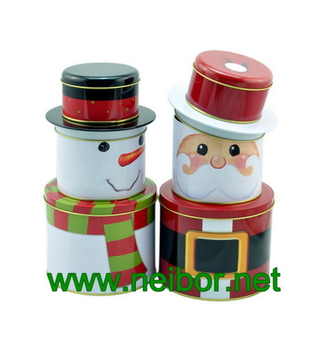 Christmas holiday tin box decorative tin box candy packaging