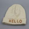 Yiwu Agent Service White Acrylic Hats And Berets Mens Knitted Hat 23*23cm