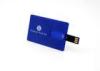 Thin 32GB Blue Credit Card USB Flash Drive Password Protection
