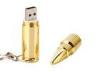 Encrypt Metallic USB Flash Drive / 20 Gigabyte Flash Drive Bullet Shape