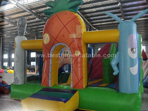 Commercial grade spongebob inflatable bounce house