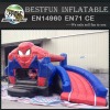 Commercial spiderman inflatable bouncy castle combo with climbing and slide