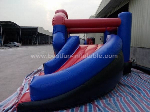 Commercial spiderman inflatable bouncy castle combo with climbing and slide